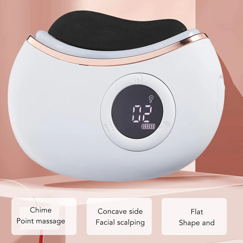 Heated stone instrument showing power button