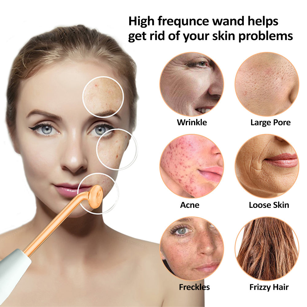 Professional High-Frequency Wand for Acne Treatment & Skin Rejuvenation
