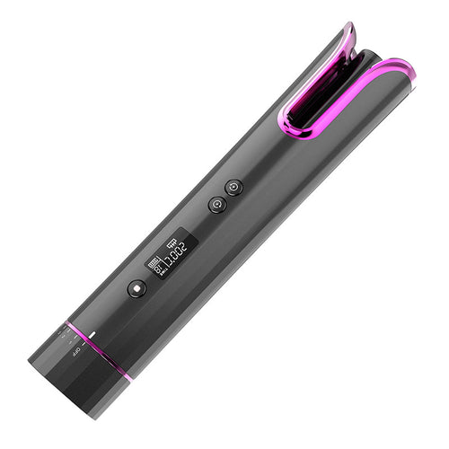 Cordless automatic hair curler wand - professional styling tool
