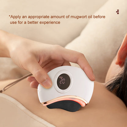 Professional Heated Stone Gua Sha Facial Massager for Face, Chin, Neck, Body - Anti-Aging Beauty Tool