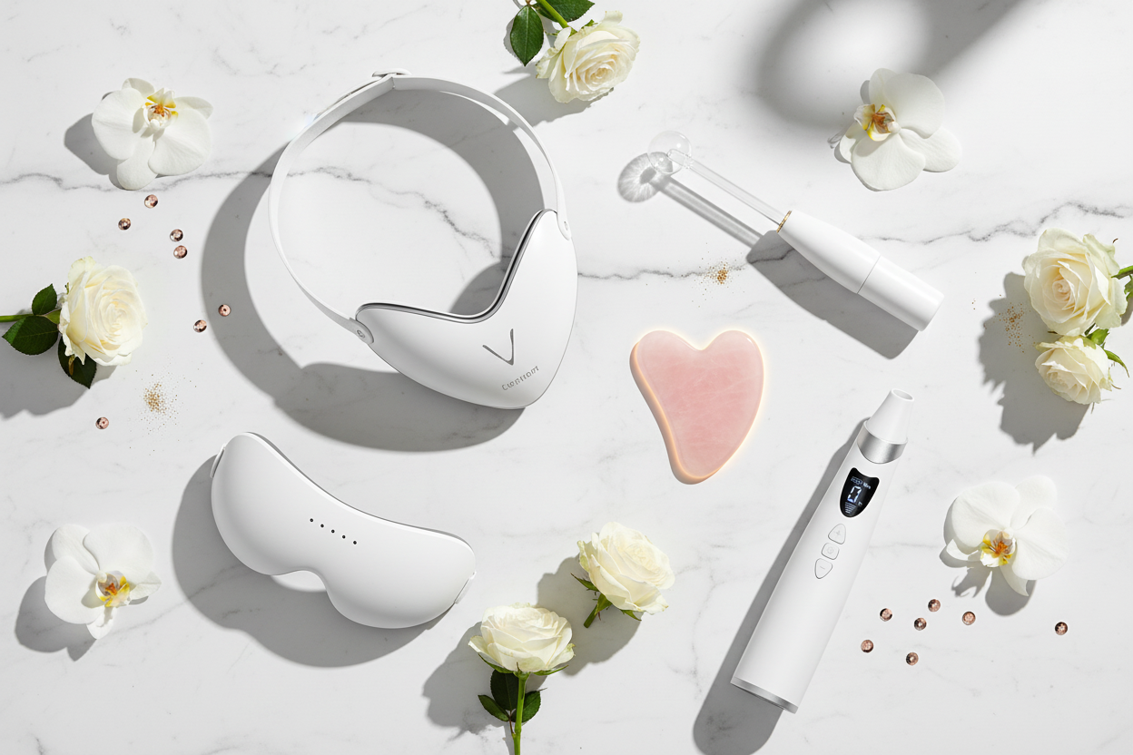 Premium Beauty Devices Flatlay - Real Products